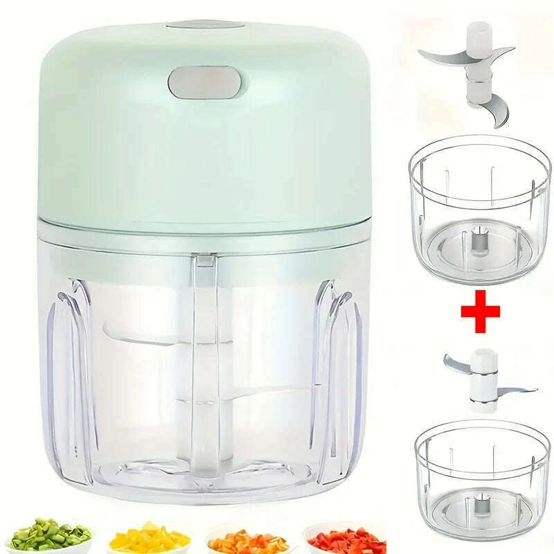 100/250ml Wireless Electric Garlic Masher Vegetable Fruit Cutter Kitchen Gadgets for Home USB Portable Food Crusher Meat Grinder