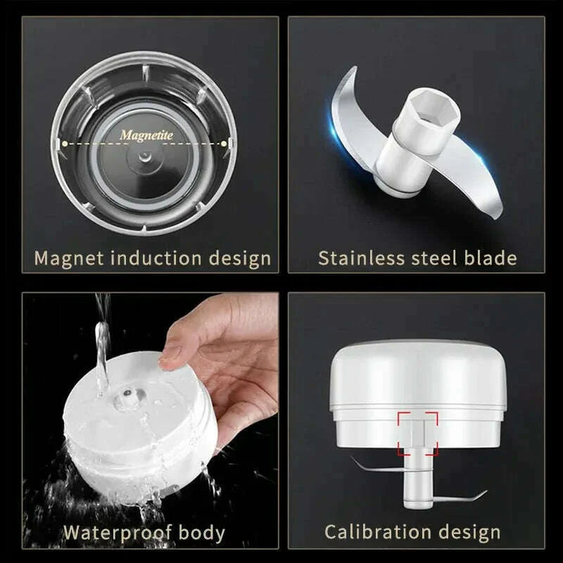 100ml/250ML Manual Meat Mincer Garlic Chopper Rotate Garlic Press Crusher Vegetable Onion Cutter Kitchen Cooking Accessories