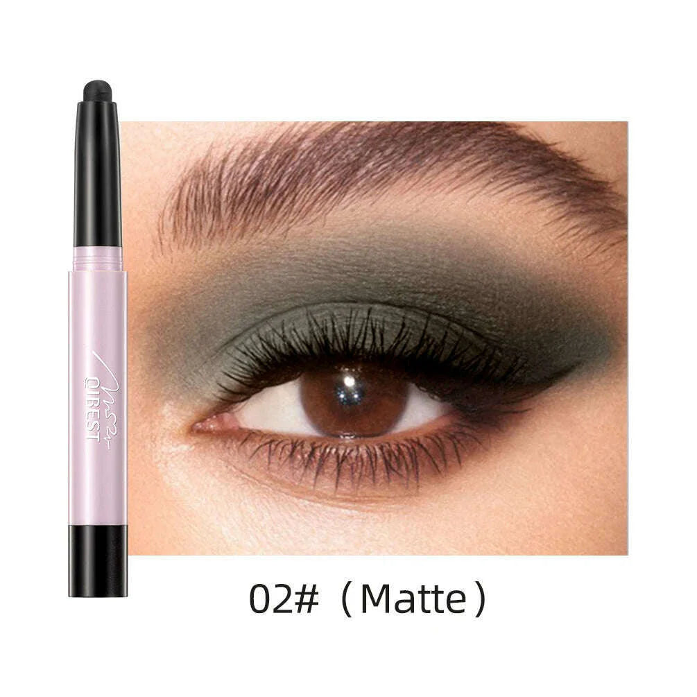 12 Colors Pearlescent Eyeshadow Eyeliner Pencil Waterproof Glitter Matte Nude Eye Shadow Makeup Pigment Silkworm Eyeshadow Pens