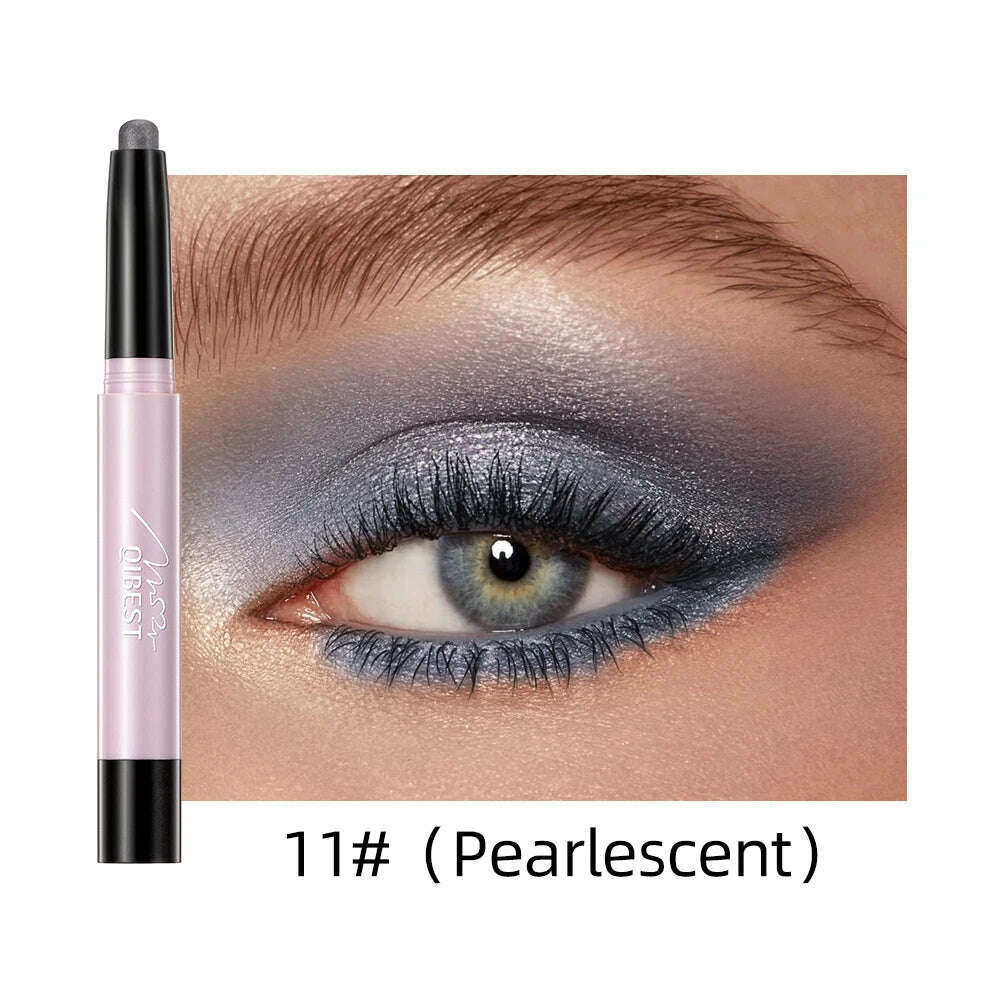 12 Colors Pearlescent Eyeshadow Eyeliner Pencil Waterproof Glitter Matte Nude Eye Shadow Makeup Pigment Silkworm Eyeshadow Pens