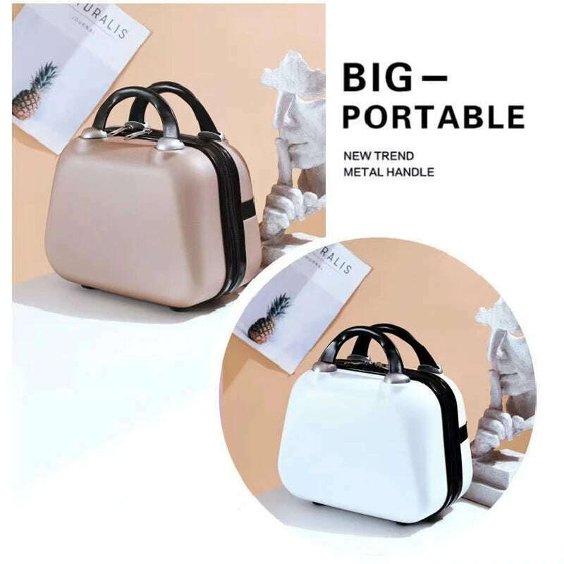 14-Inch Women's Cosmetic Bag Portable Cosmetic Case Professional Cosmetology Makeup Organizer Travel Storage Box Suitcases