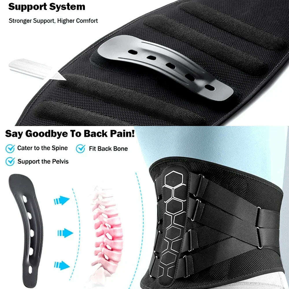 1PCS Back Brace for Lower Back Pain,Lumbar Support Belt for Men Women,Bionic Spine Design Back Brace for Sciatica Herniated Disc
