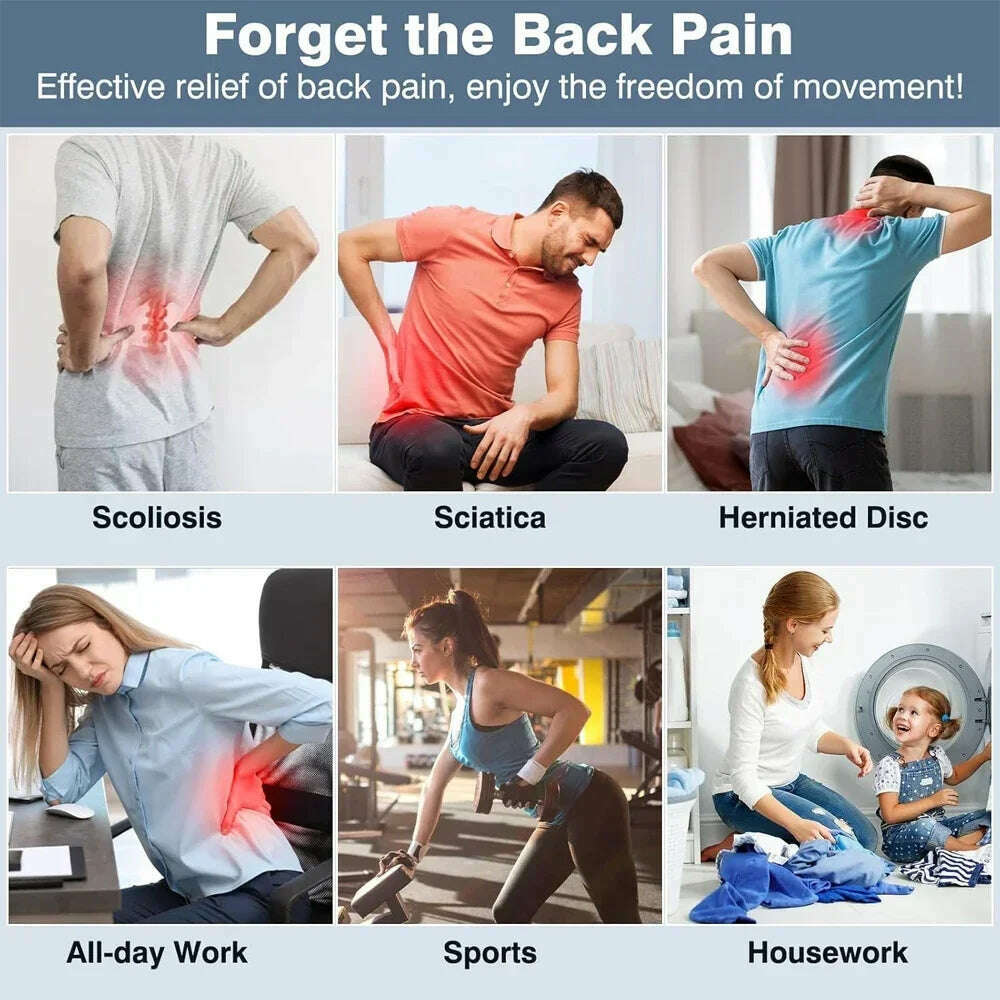 1PCS Back Brace for Lower Back Pain,Lumbar Support Belt for Men Women,Bionic Spine Design Back Brace for Sciatica Herniated Disc