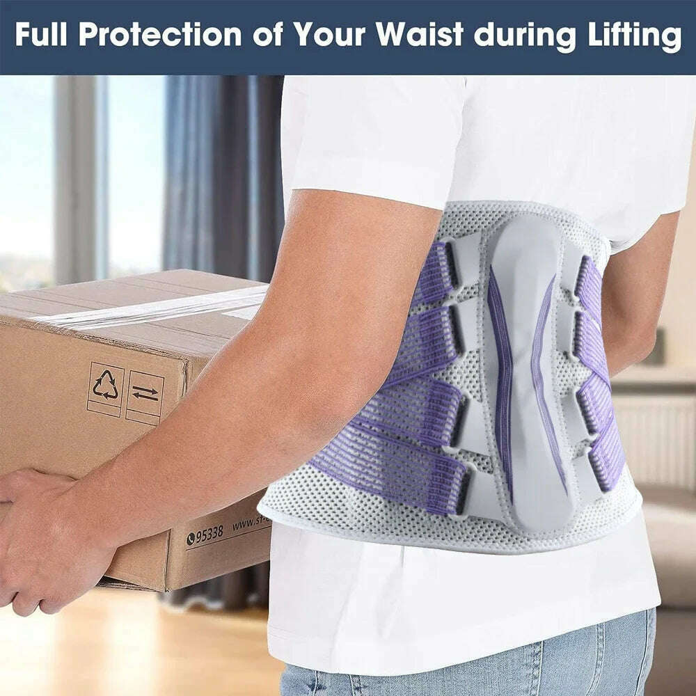 1PCS Back Braces for Lower Back Pain,Lumbar Support for Men & Women,Breathable Soft Mesh Fabric Back Support for Home & Lifting