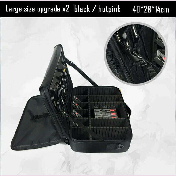 2023 New Makeup Cosmetic Case Waterproof Oxford Cloth Large Capacity Travel Storage Bag Tattoo Beautician Suitcases