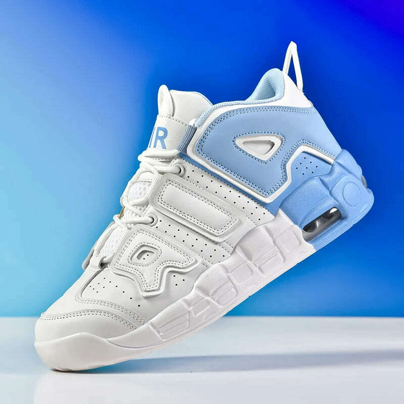 2025 Spring New Cushioned Anti-Shock Basketball Shoes for Teenagers, Student Anti-Slip Wear-Resistant Thick Sole Sports Shoes