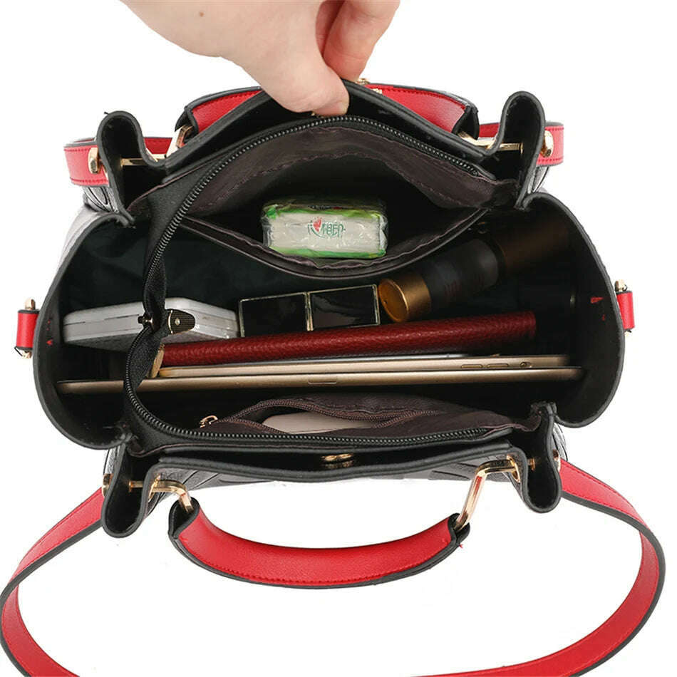 3 Layers Luxury Handbags Women Bags Designer Letters Women's PU Leather Hand Shopping Bags Shoulder Crossbody Bag Sac A Main