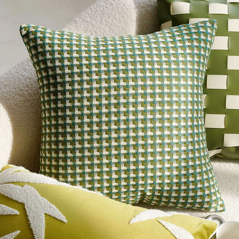 30X50/45X45CM Green Flying Bird Throw Pillow Cover Light Luxury Stamping Waist Cushion Cover Decor Home Decorative Pillowcase