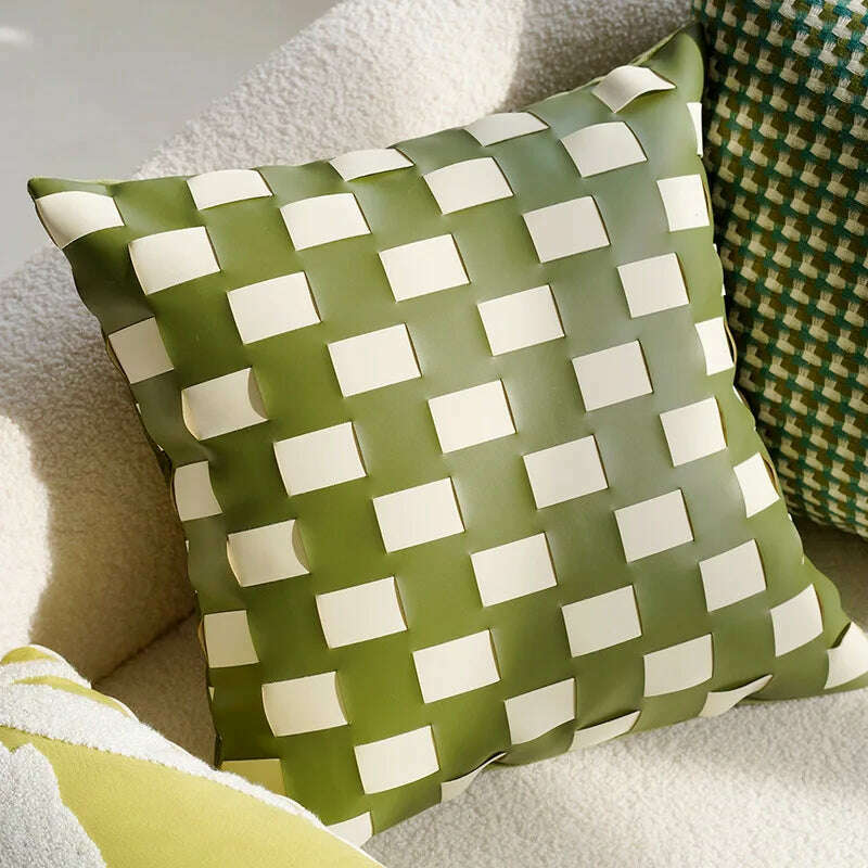 30X50/45X45CM Green Flying Bird Throw Pillow Cover Light Luxury Stamping Waist Cushion Cover Decor Home Decorative Pillowcase