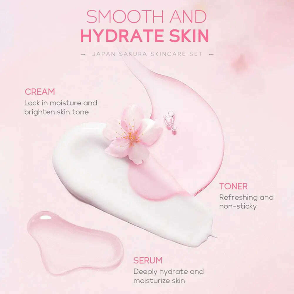 5/6pcs Sakura Skin Care Sets Face Cream Serum Toner Facial Cleanser Sunscreen Eye Cream Face Skin Care Products