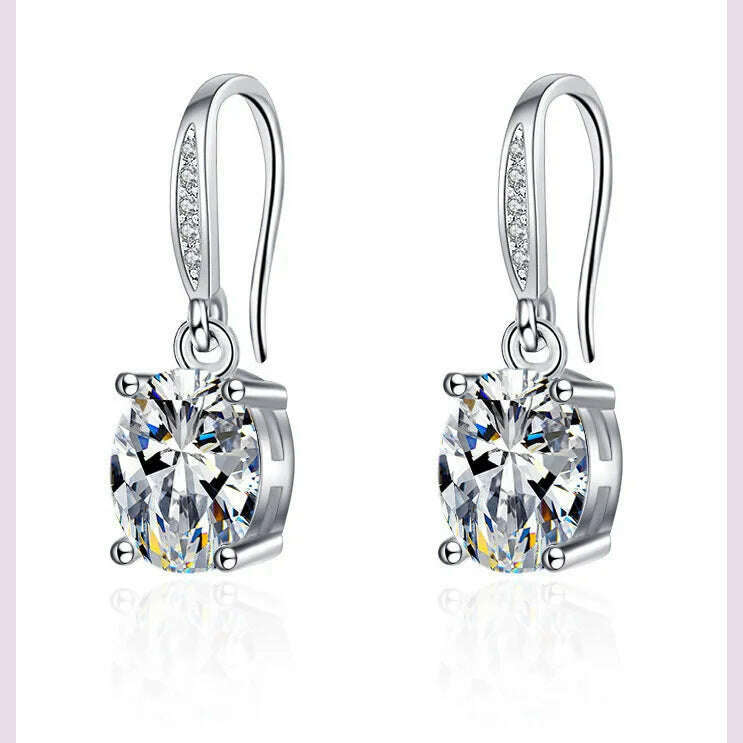 925 Sterling Silver Jewelry Women Fashion Cute Tiny Clear Crystal CZ Stud Earrings Gift for Girls Teens Lady Gift