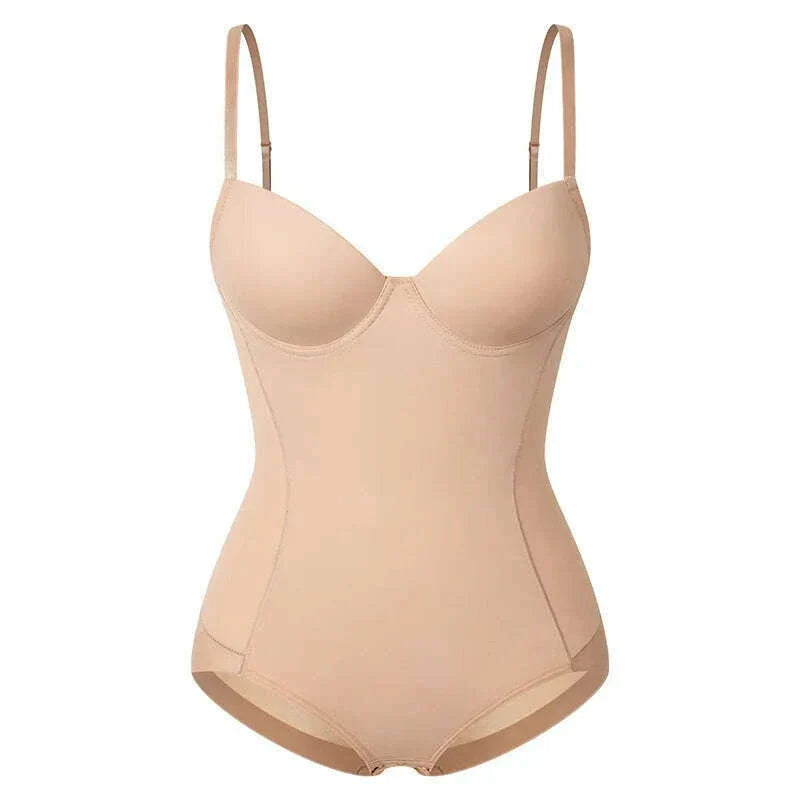 Women's Waist Trainer Shaping Bodysuit With Boning Full Body Tummy Control Shapewear Waist Trainer Corset