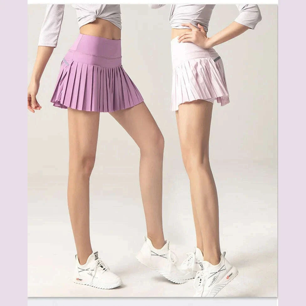 Cloud Hide Women Sports Tennis Skirts Golf Skirt Fitness Shorts High Waist Athletic Running Short Quick Dry Sport Skort Pocket