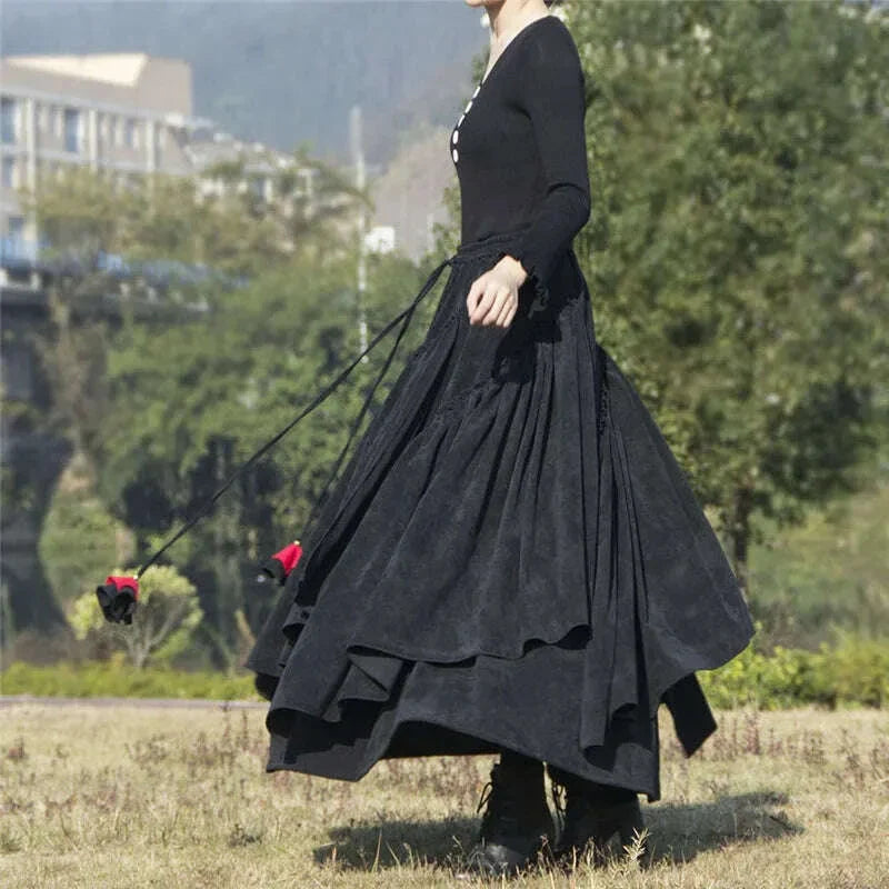 Women's Skirt 2022 Spring Autumn Winter New Plaid Skirts Elastic Waist A-Line Retro Elegant Swing Skirts Female Dance Clothes