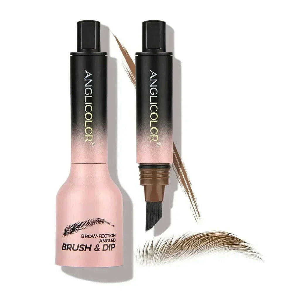 3D Wild Eyebrow Pencil Microblading Eyebrow Tint Pen Square Angled Brush Brow Dye Cream Anti-smudge Waterproof Multifunction