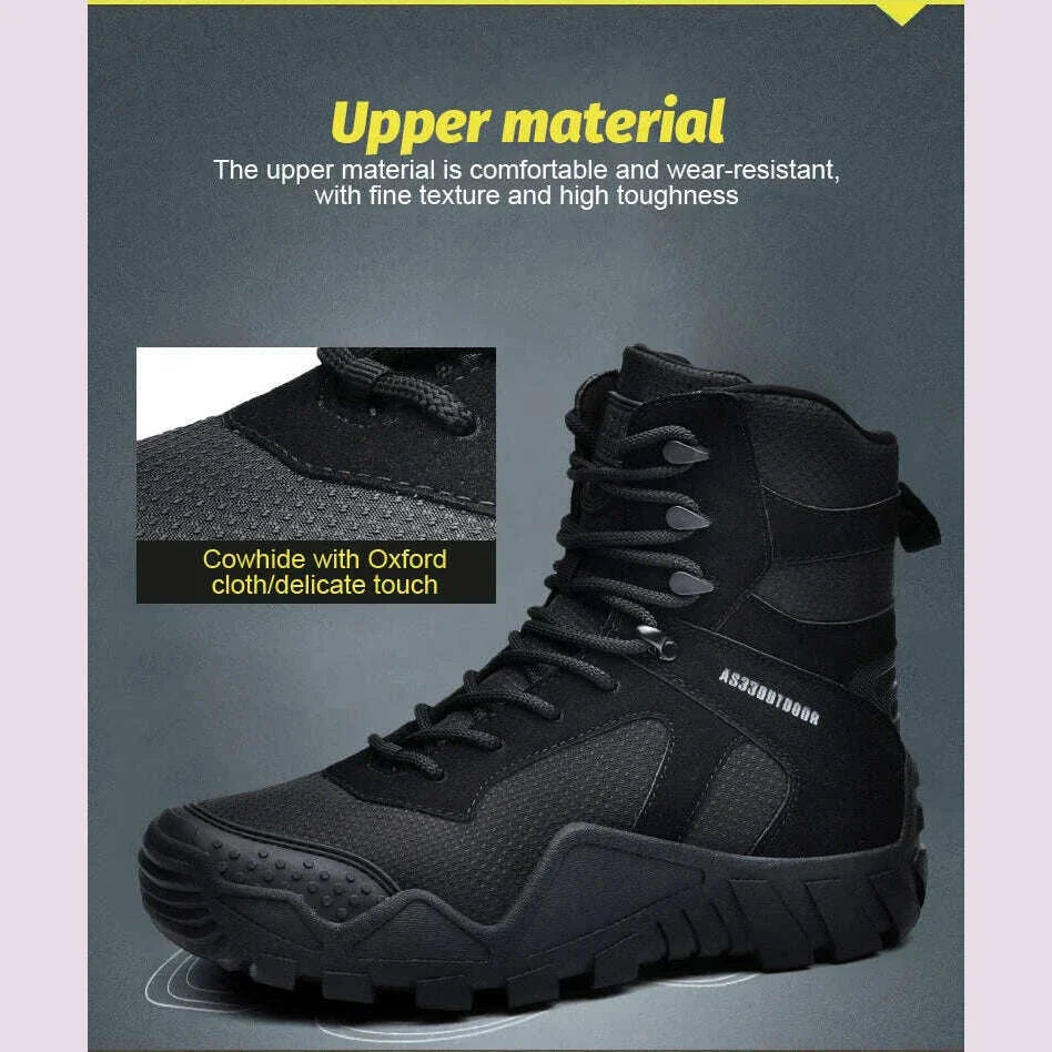Men's waterproof hiking boots, lightweight outdoor work boots, stylish and durable hiking boots