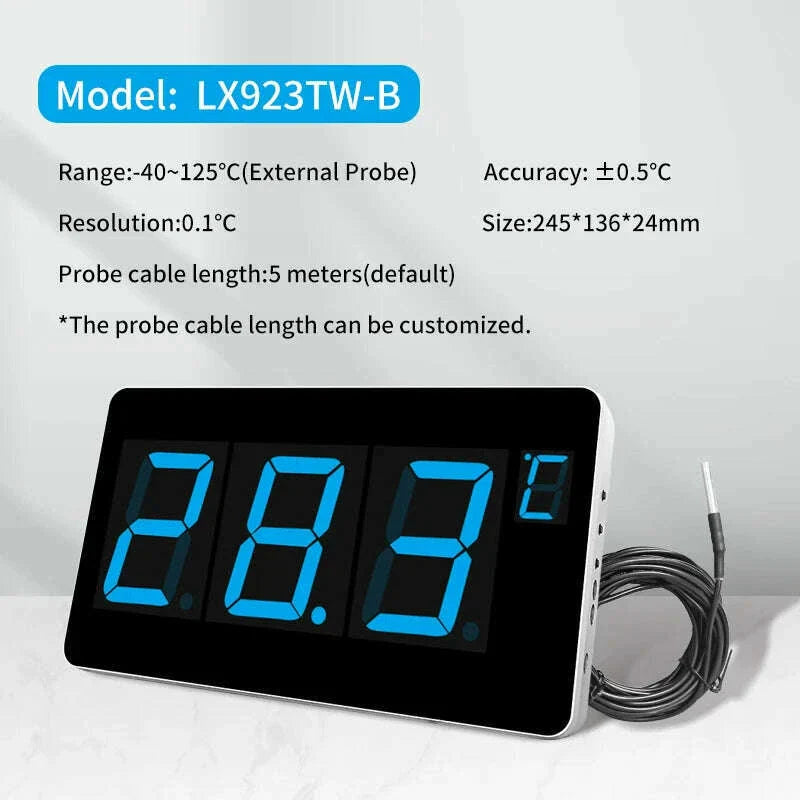 Digital Thermometer Pool and Home For Sauna Room With Temperature Sensor 3m Wire Meter