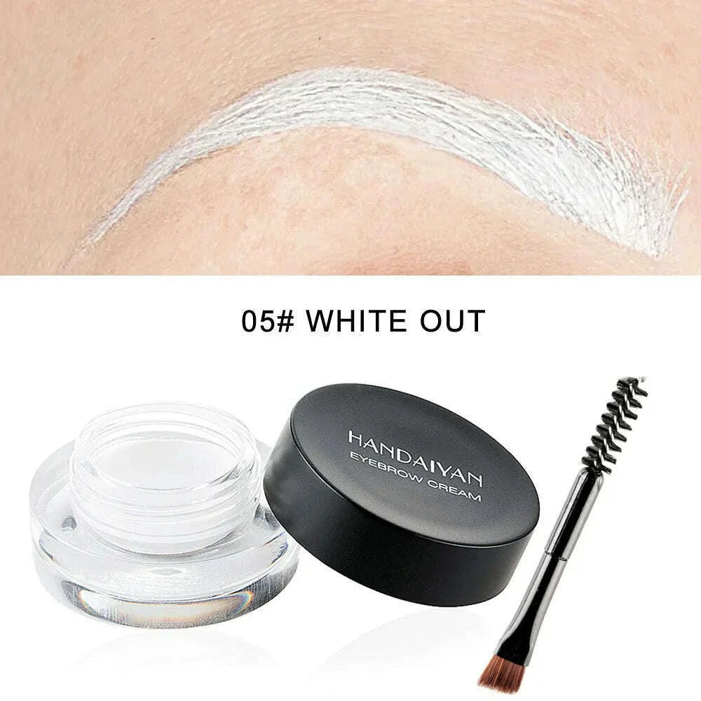 HANDAIYAN 12 Color Waterproof Eyebrow Cream Professional Eyeliner Eyebrow Gel High Brow Tint Black Eye Brow Makeup Tools