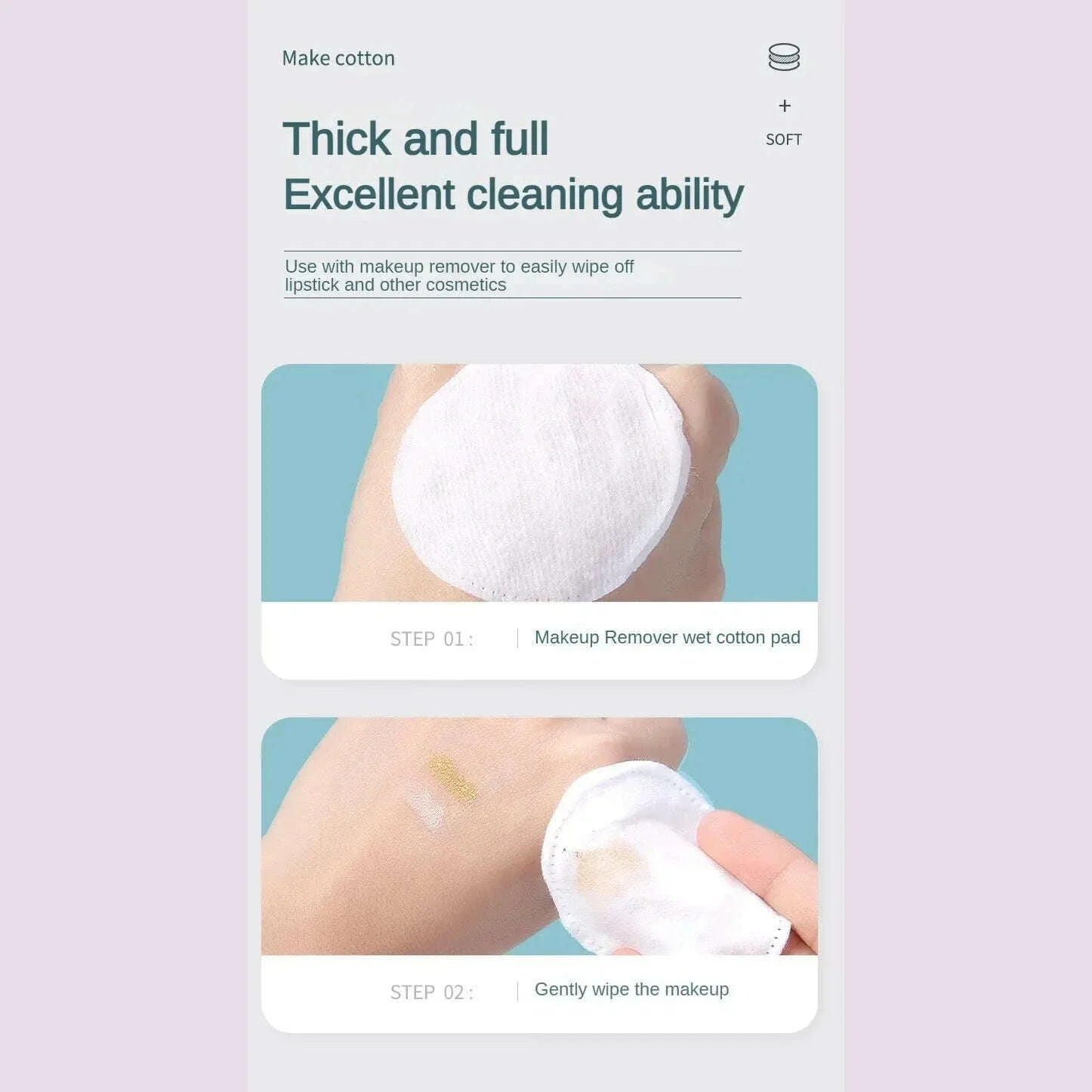 Facial Makeup Cotton Round Soft Makeup Remover Cotton Makeup Remover Cleansing Pad Daily Makeup Tool