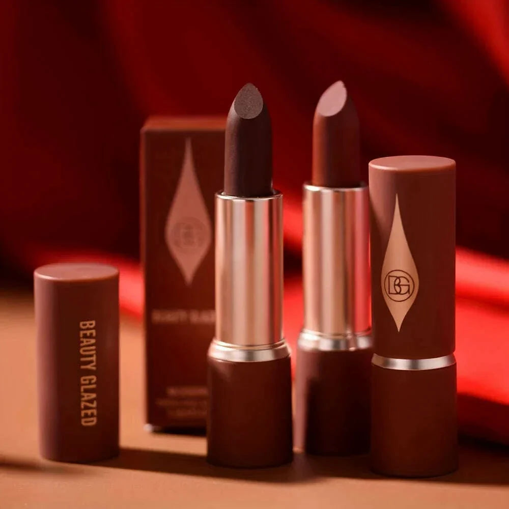 Barely Matte Cocoa Lipstick Creamy Texture Nourishing Care Long Lasting Waterproof All Skin Types Brown Hue Matte Lipstick