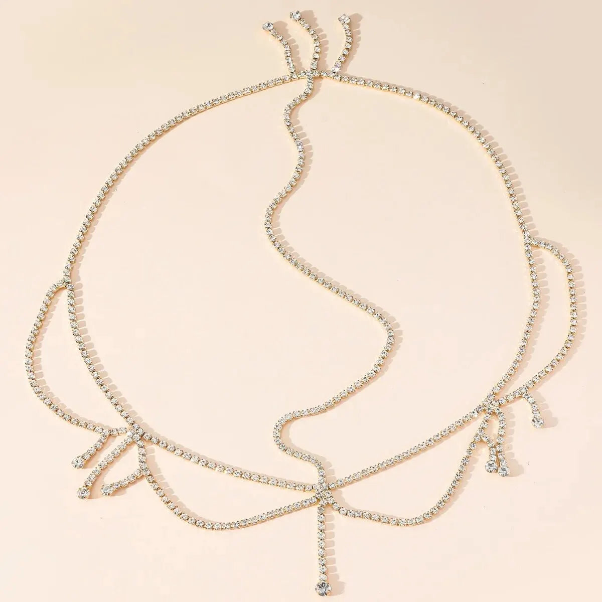 Fashion Rhinestone Multi-layer Headchain Fringe Hair Headpiece