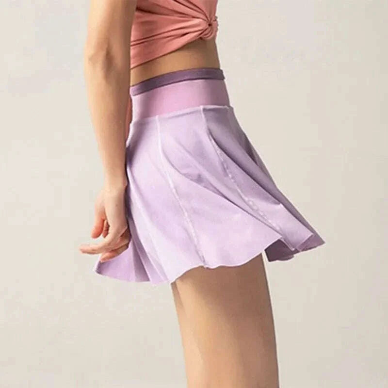 Cloud Hide Women Sports Tennis Skirts Golf Skirt Fitness Shorts High Waist Athletic Running Short Quick Dry Sport Skort Pocket