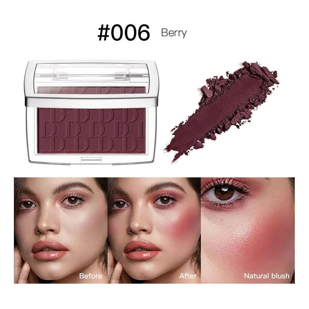 Embossed Blush Palette Matte Powder Blusher Velvet Eyeshadow Multifunctional Face Makeup Palette Female Cosmetics Cheeks Rouged