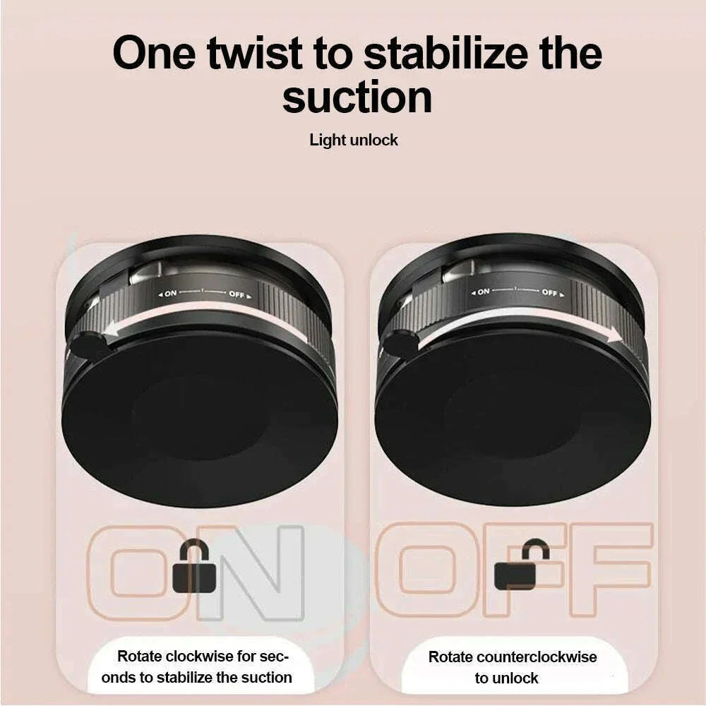 2025 Car Magnetic Phone Holder 720° Rotation Foldable Adjustable Vacuum Suction Cup Stand Bracket Desk Wall For iPhone Tesla