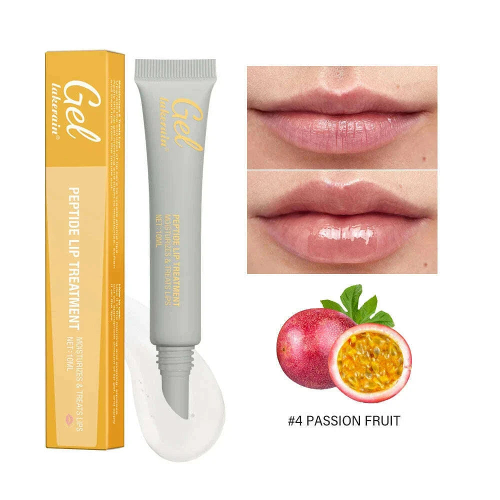Lakerain Peptide Lip Treatment Jelly Transparent Moisturizing Repairy Reduce Lips Fine Line Lip Blam Gel Hydrating Plump 10ml