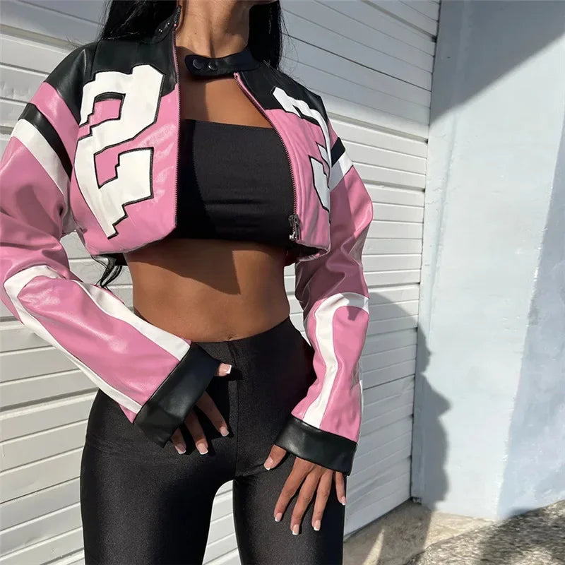 Zekye Winter Aviator Jackets Clothes Old Money Style Women Fleece Jacket Women Long Sleeve Red Jacket Winter Women Coat 2025