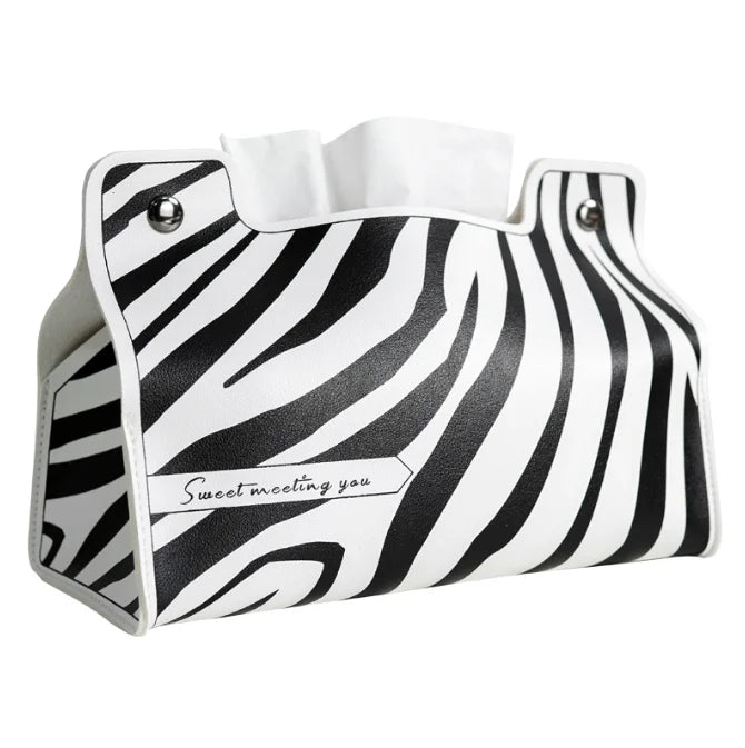 Leather Tissue Box Car Tissue Box Home Living Room Decoration Bedroom Kitchen Desktop Nordic Large Storage Box Napkin Holder
