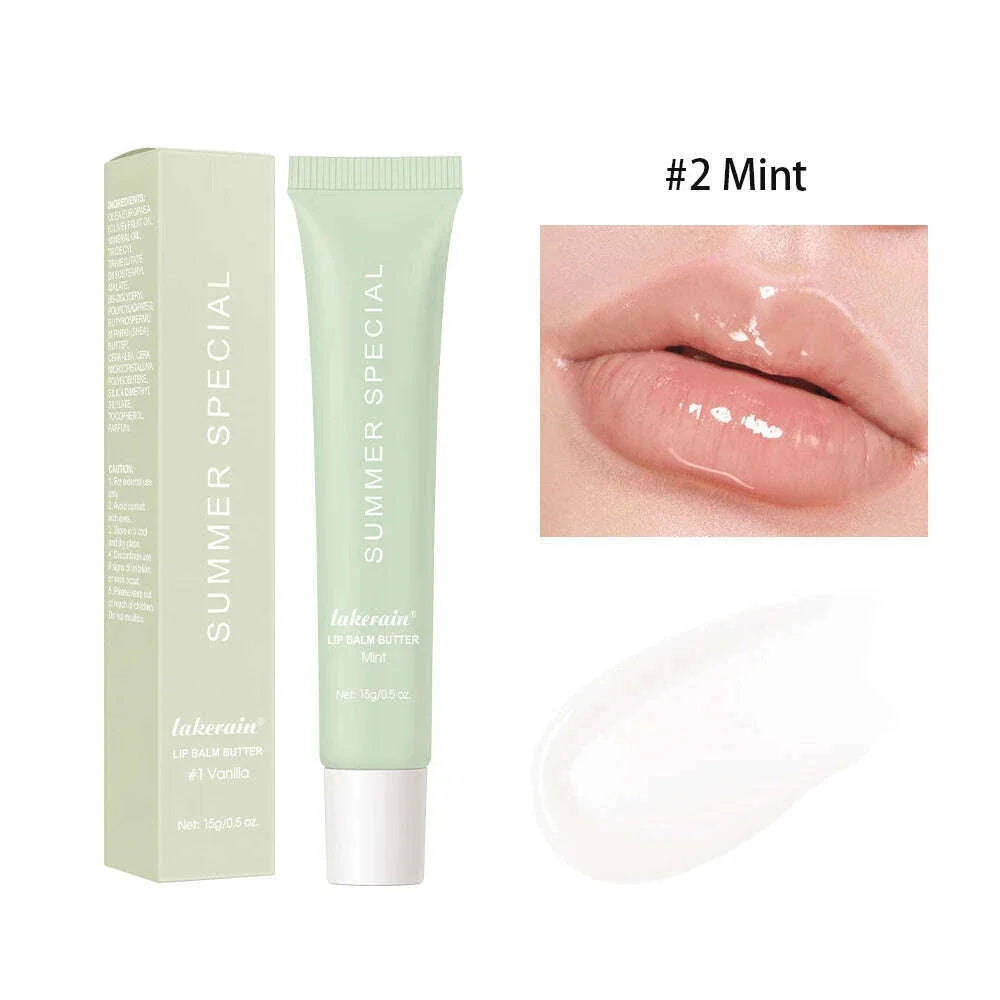Summer Lip Balm Moisturizing Mirror Lip Gloss Lip Vanilla Mint Iced Coffee Cake Smell Lipstick Transparent Lip Oil Makeup
