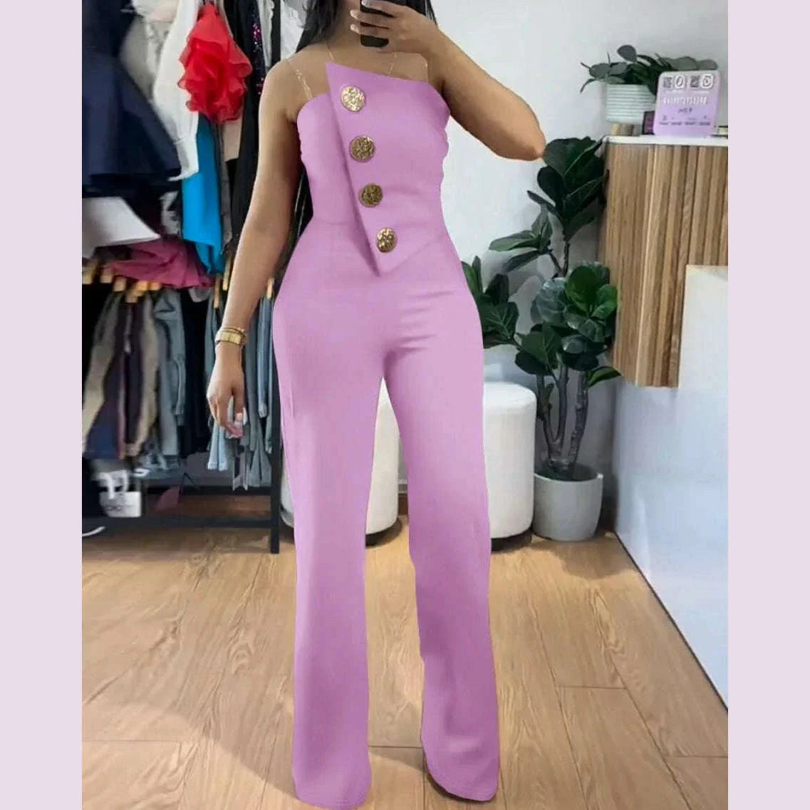 Elegant Jumpsuit for Women Dressy Sexy Off Shoulder Wide Leg Pant Suit One Piece Party Outfits Wide Leg Pant Suit houlder Wide