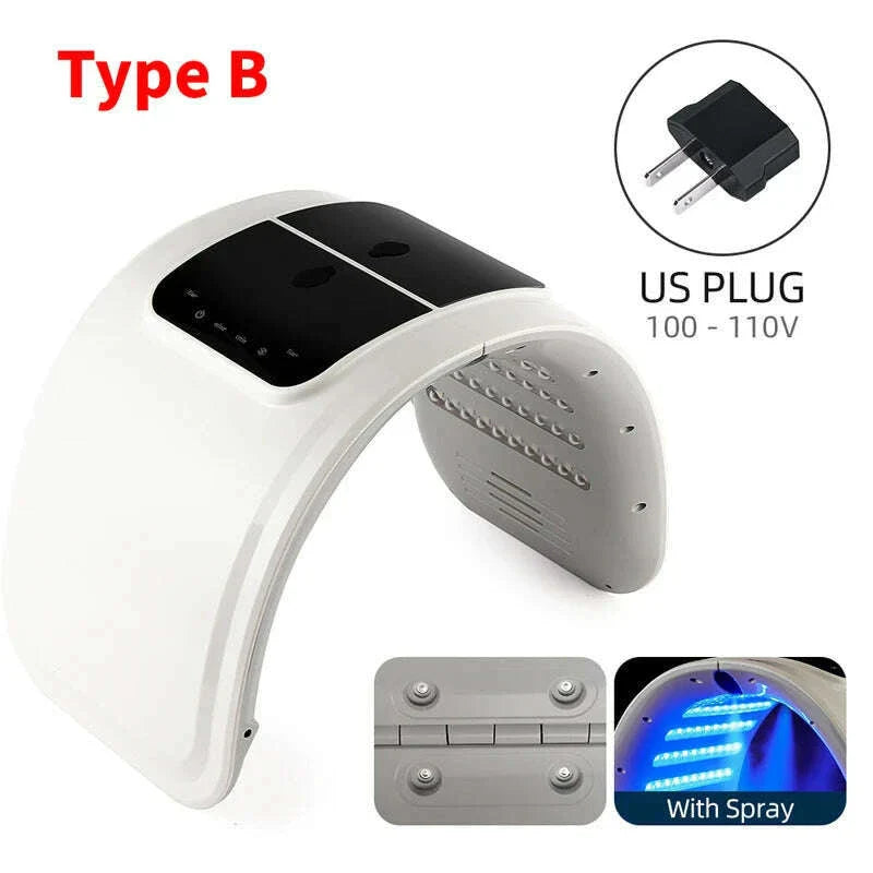 Photon LED Face Mask 7 Colors Nano Spray Beauty Machine Deep Moisturize Skin Care Home Use LED Beauty Mask