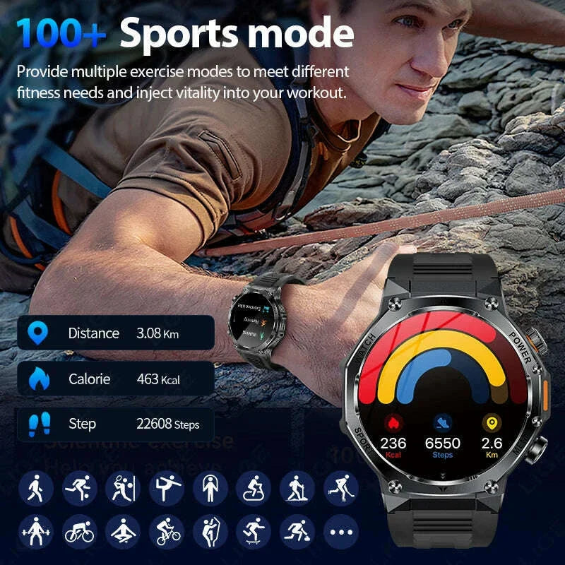LIGE New Smart Watch Men 800mAh Ultra Long Battery Life Waterproof Outdoor Sport Watches Bluetooth Call Military Smartwatch 2025