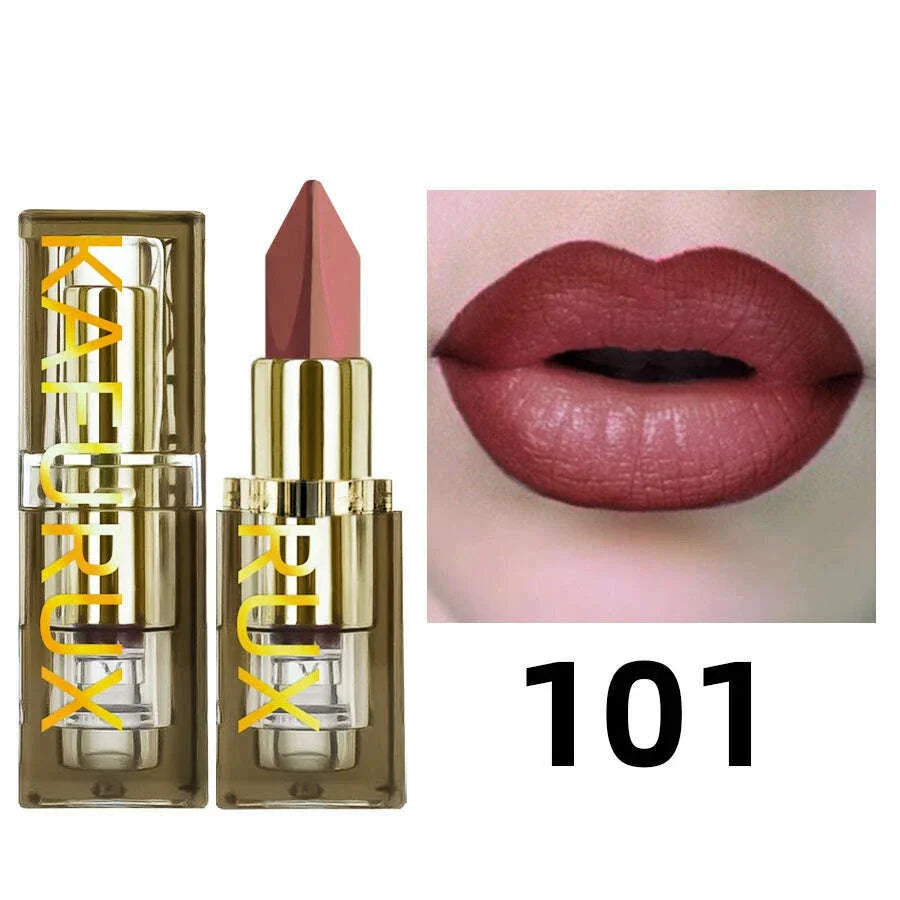 6 Color Glitter Two-tone Lipstick Purple Black Matte1pc Lipsticks Cosmetics Easy to use Lip Tint Makeup Lip Beauty Red Pigment