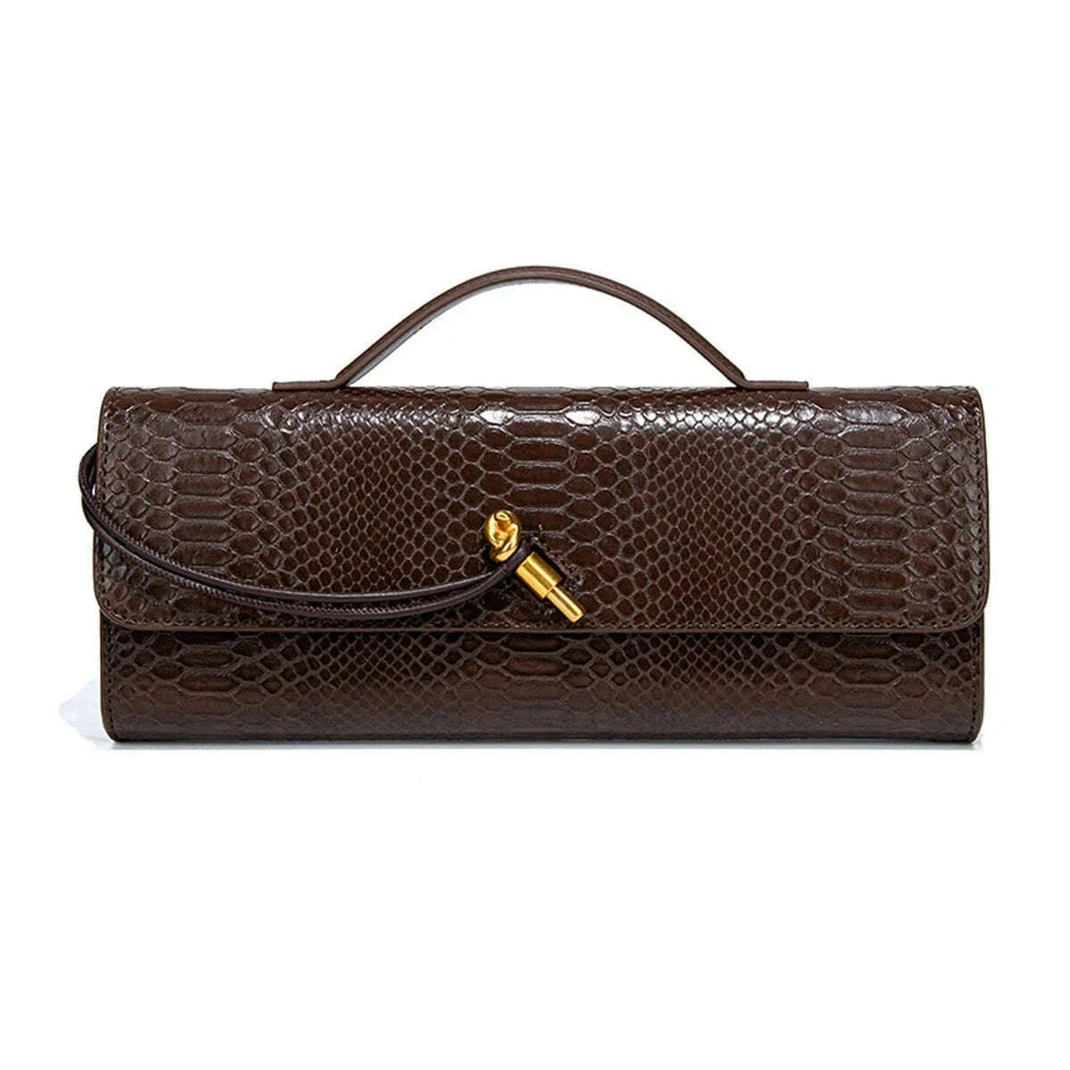 Burgundy bag cherry red envelope wine red envelope upscale new handbag European and American fashion crocodile flip hand organ b