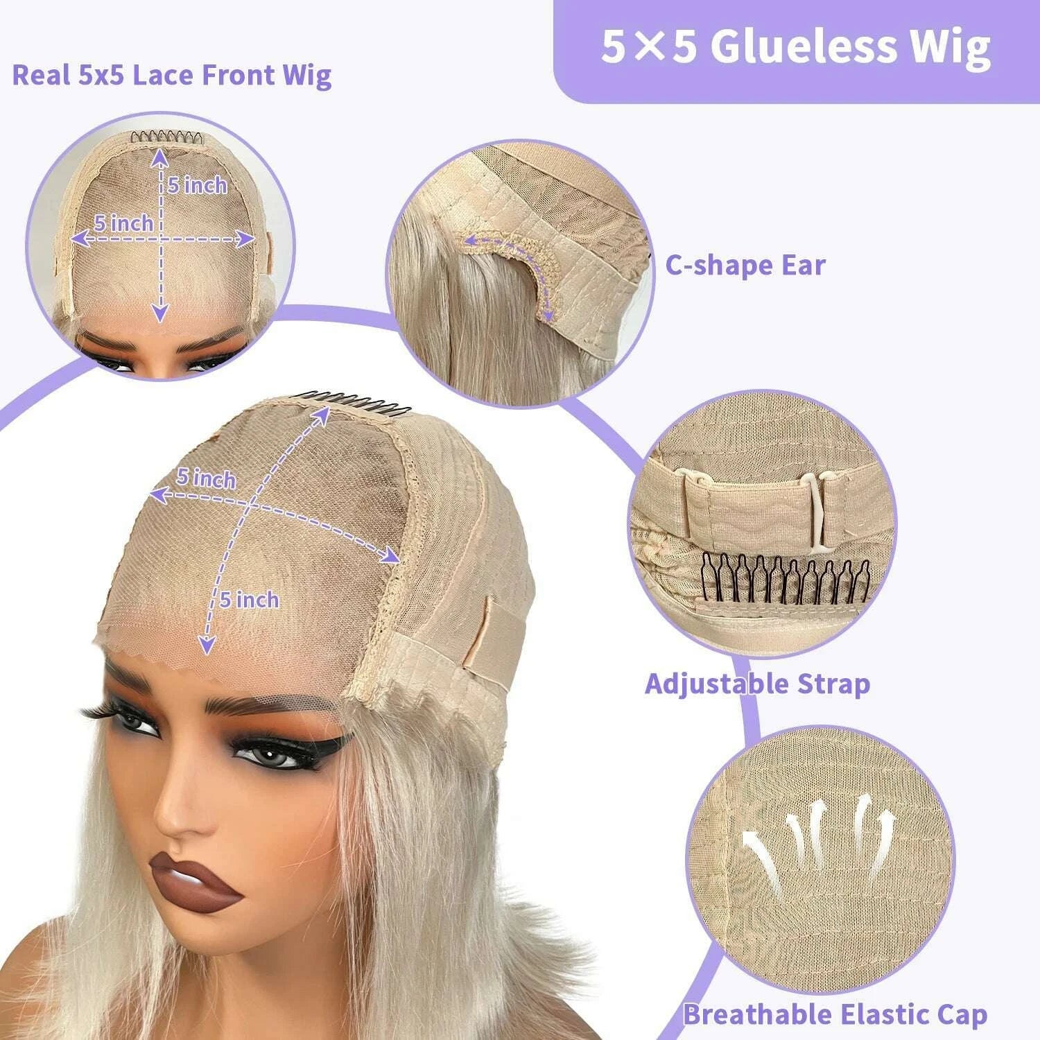 Ash Blonde Body Wave 100% Real Human Hair Wig Cream Blonde 13x6 Lace Wig 210% Density Pre Cut Ready To Wear Brazilian Hair Wigs