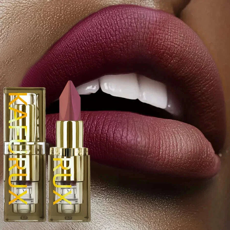 6 Color Glitter Two-tone Lipstick Purple Black Matte1pc Lipsticks Cosmetics Easy to use Lip Tint Makeup Lip Beauty Red Pigment