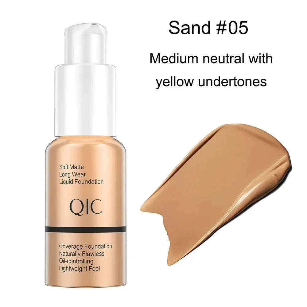 30ml Matte Makeup Foundation Cream Professional Concealing Face Dark Circle Liquid Long-lasting Eye Corrector Cream Primer