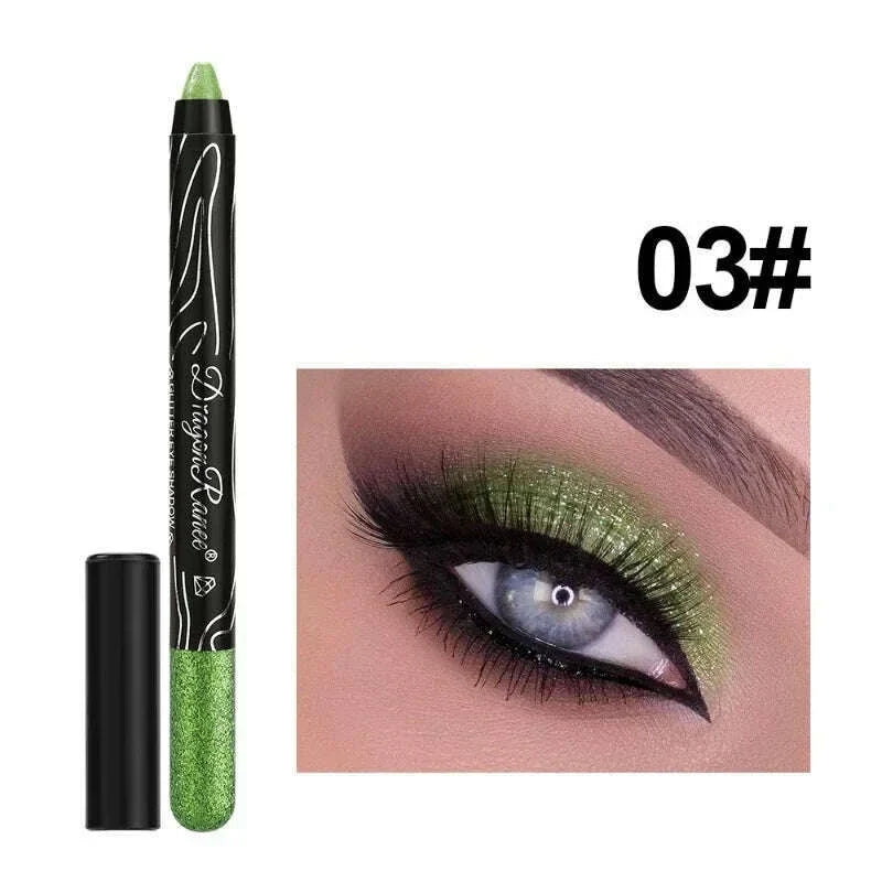 Shiny Pearlescent Highlighter Eyeshadow Pencil Waterproof Lasting Glitter Eyeliner Gel Pen Makeup Lying Silkworm Eyeshadow Pen