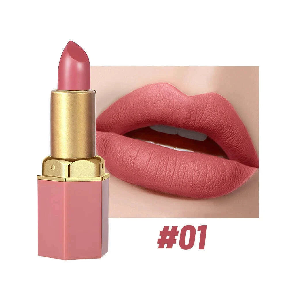 SAM SUGAR 6-Color Matte Lipstick , Non-Stick Cup Long-Lasting Velvet Finish, Smooth Matte Lip Color Waterproof Smudge-proof