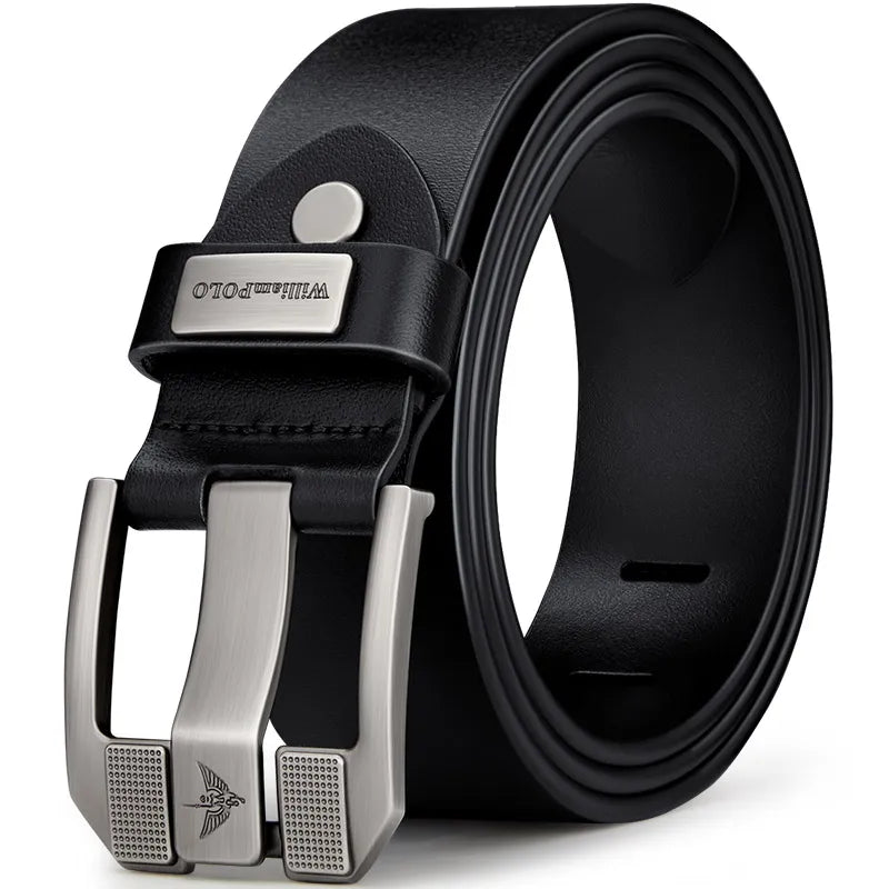 Luxury Men's Belt Leather Fashionable Cowboy Pin Buckle Dress Belts