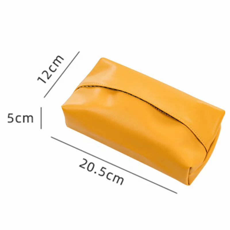 Leather Tissue Box Car Tissue Box Home Living Room Decoration Bedroom Kitchen Desktop Nordic Large Storage Box Napkin Holder