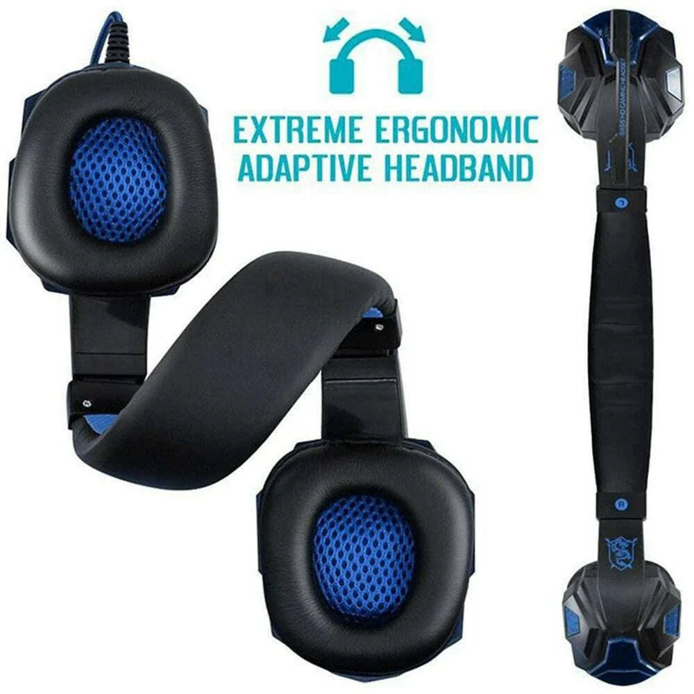 Wired Gaming Headphones for PS4 PS5 Xbox Smartphone Laptop PC Bass Stereo Gamer Headset Helmet with 120° Adjustable Microphone