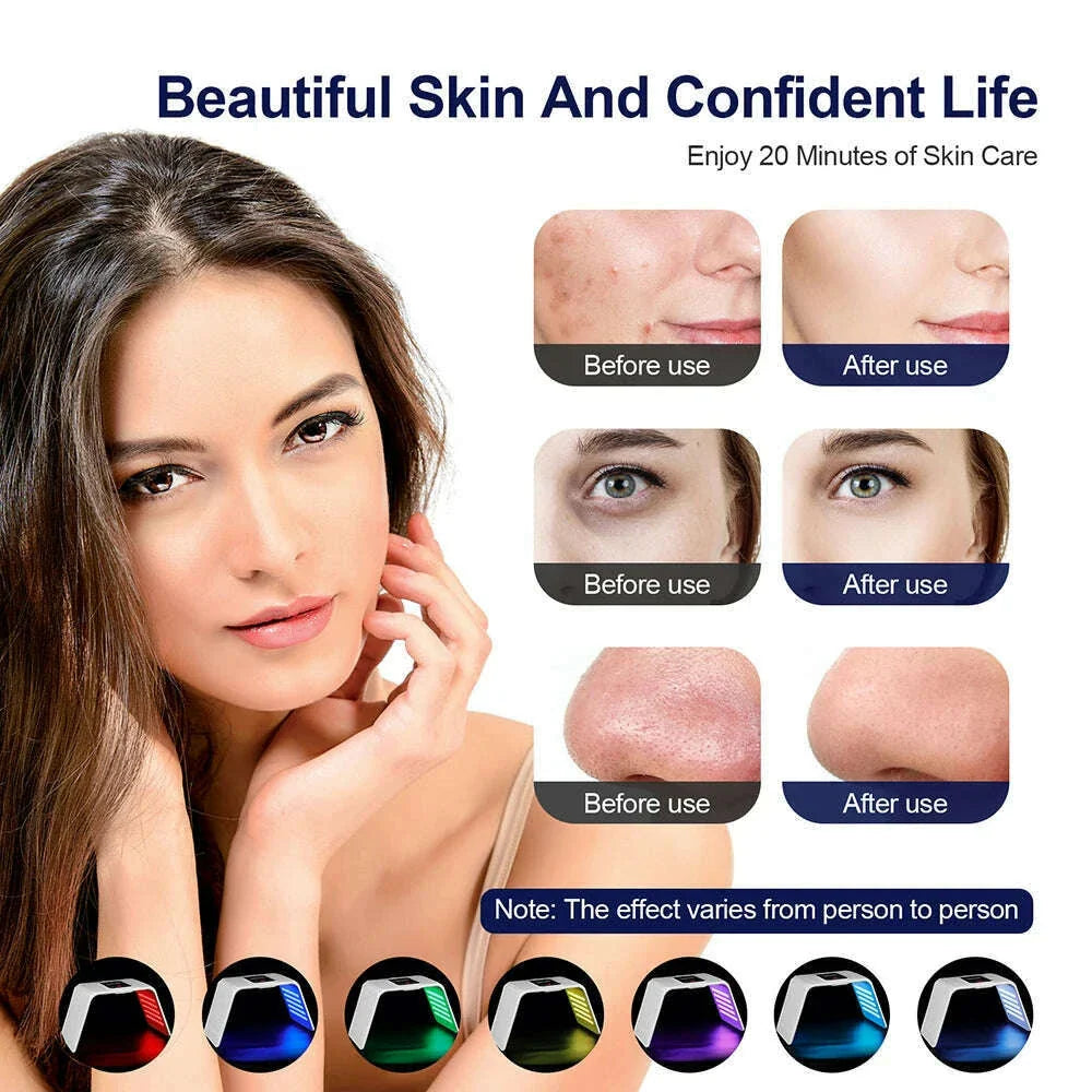7 Colors LED Mask Face&Body Salon SPA Lamp Skin Moisturizing Rejuvenation Anti Wrinkle Beauty Skin Care Equipment