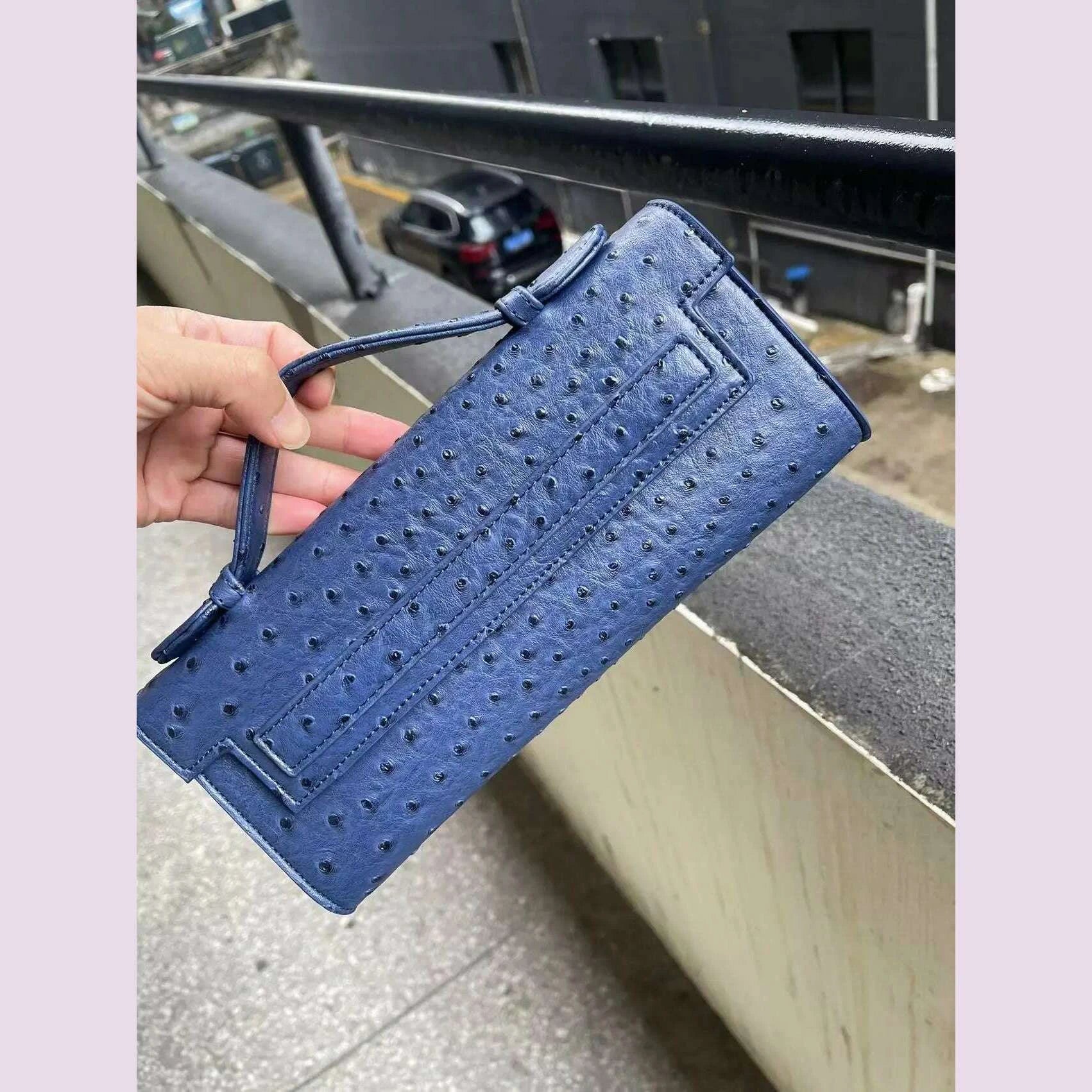 XMESSUN Customized Ostrich Pattern Long Clutch Bag PU Leather Party Tote Bag High Quality Designer Handbags Ins Trendy Bag