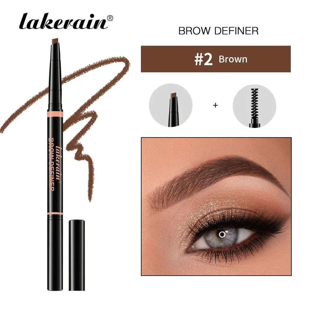 lakerain3 color triangle tip eyebrow pencil waterproof sweatproof not smudge stereo line sculpture triangle eyebrow pencil