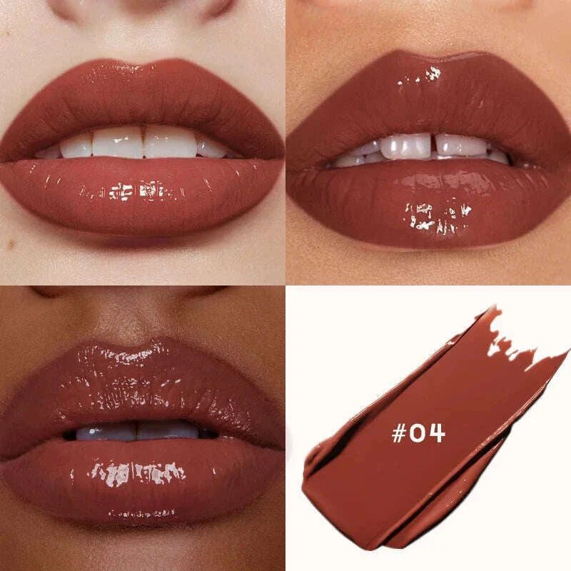 Watery mirror lipstick white not easy to stain the cup water light moisturizing lip glaze lip gloss