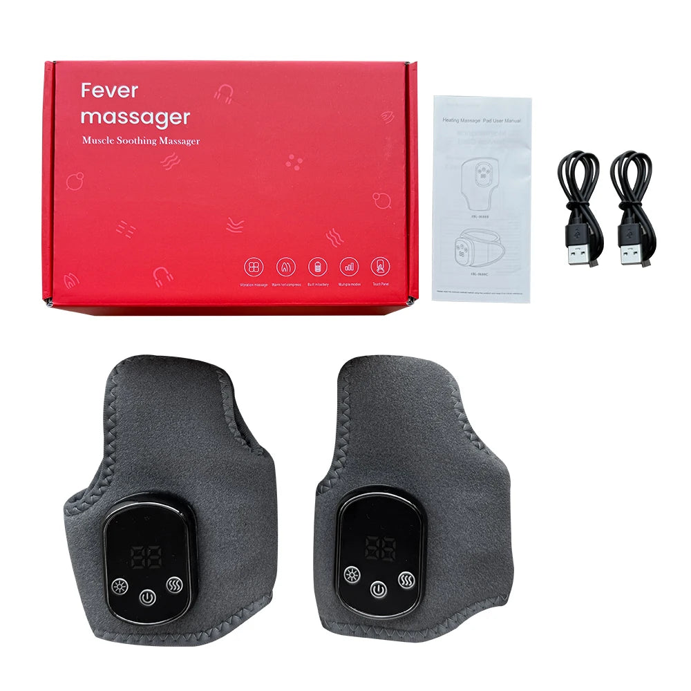 Electric Heat And Vibration Ankle Massager Infrared Hot Compress Therapy Ankle Massage Heated Wrap Support Brace Foot Protector